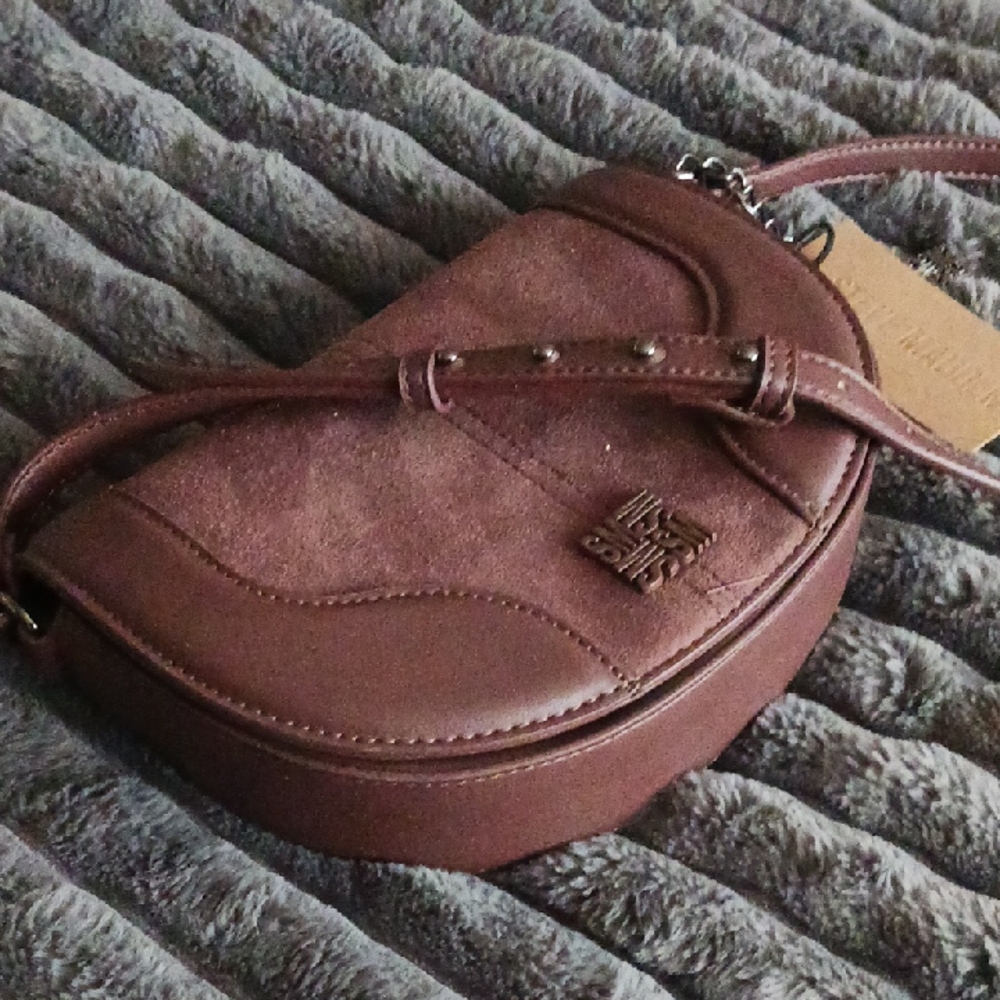 Steve Madden Brown Saddle Crossbody • Boho Chic • Adjustable Strap • Like New